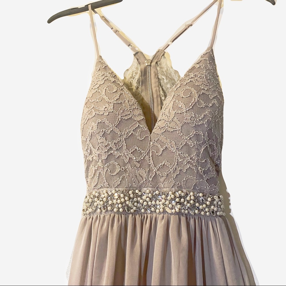 Beautiful Gray/Lavender Macy’s Prom Dress